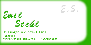 emil stekl business card